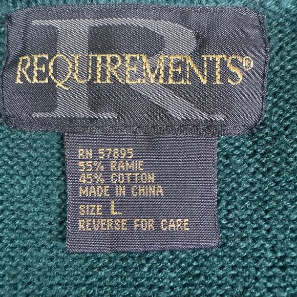 VTG 90s Requirements Embroidered Appliqué Button Up Sweater Vest Paisley Size L - Picture 6 of 6